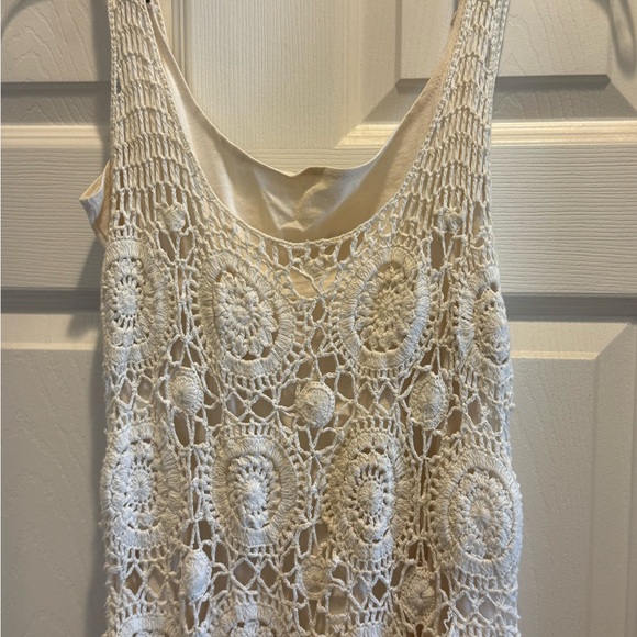 Billabong Cream Crochet High Low Dress - Picture 4 of 7